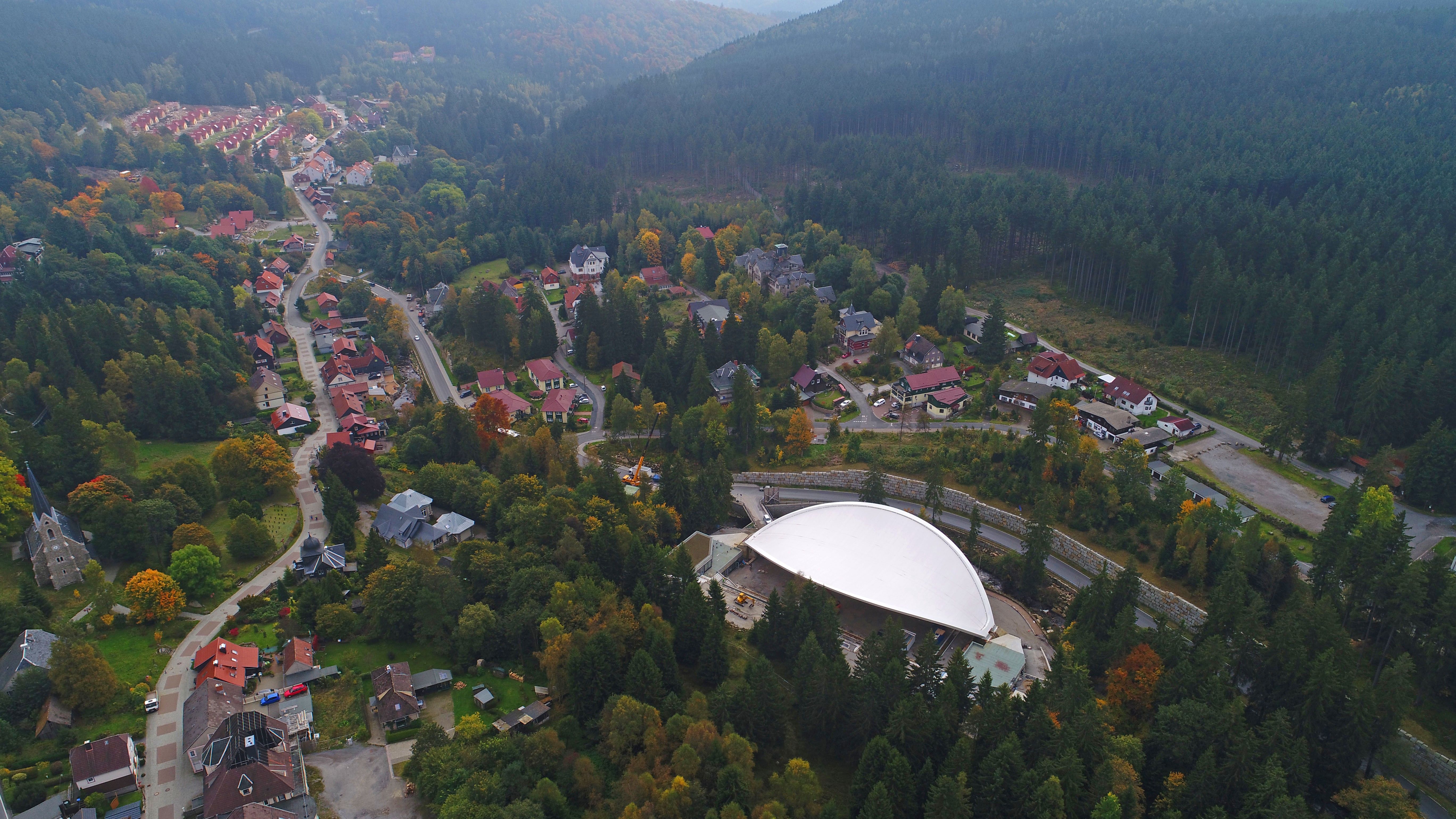 Ice Stadium Schierke birds view