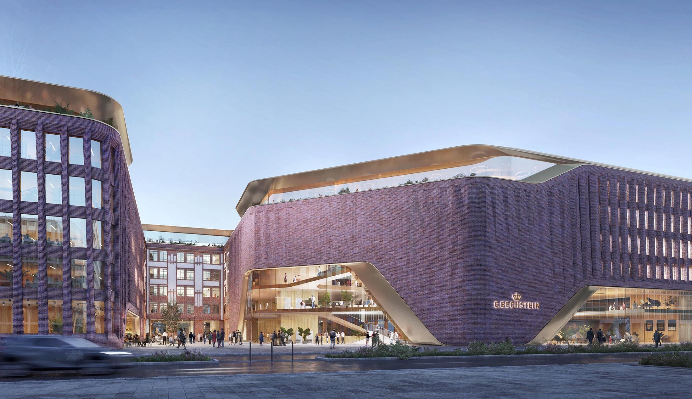 Ansicht von der Heidestraße auf dem Campus