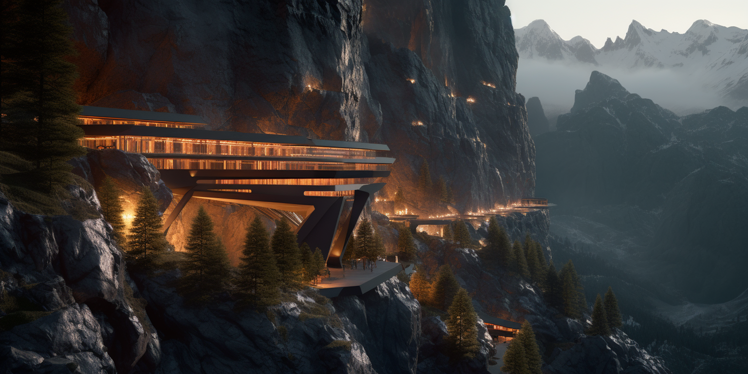 Alpine Refuge City (c) GRAFT, created with Midjourney