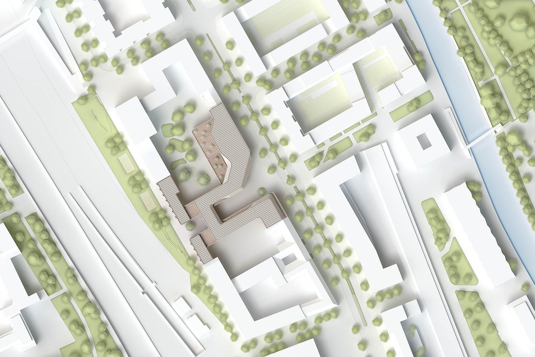 Heidestraße mit Neubau im Maßstab 1 zu 500