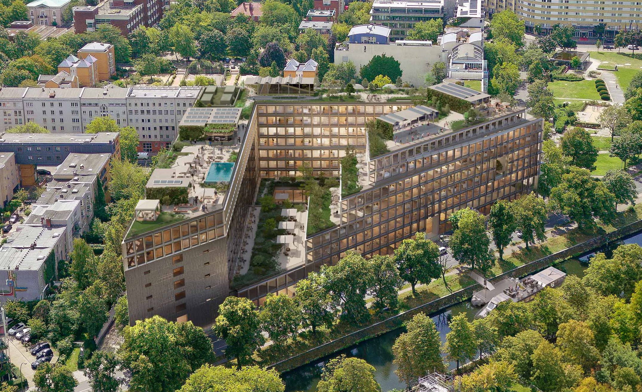 Rendering Innenhof, Projekt LÜTZOW Berlin