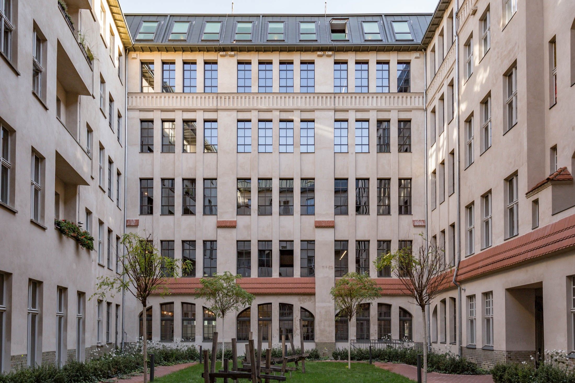 Innenhof eines historischen Wohngebäudes