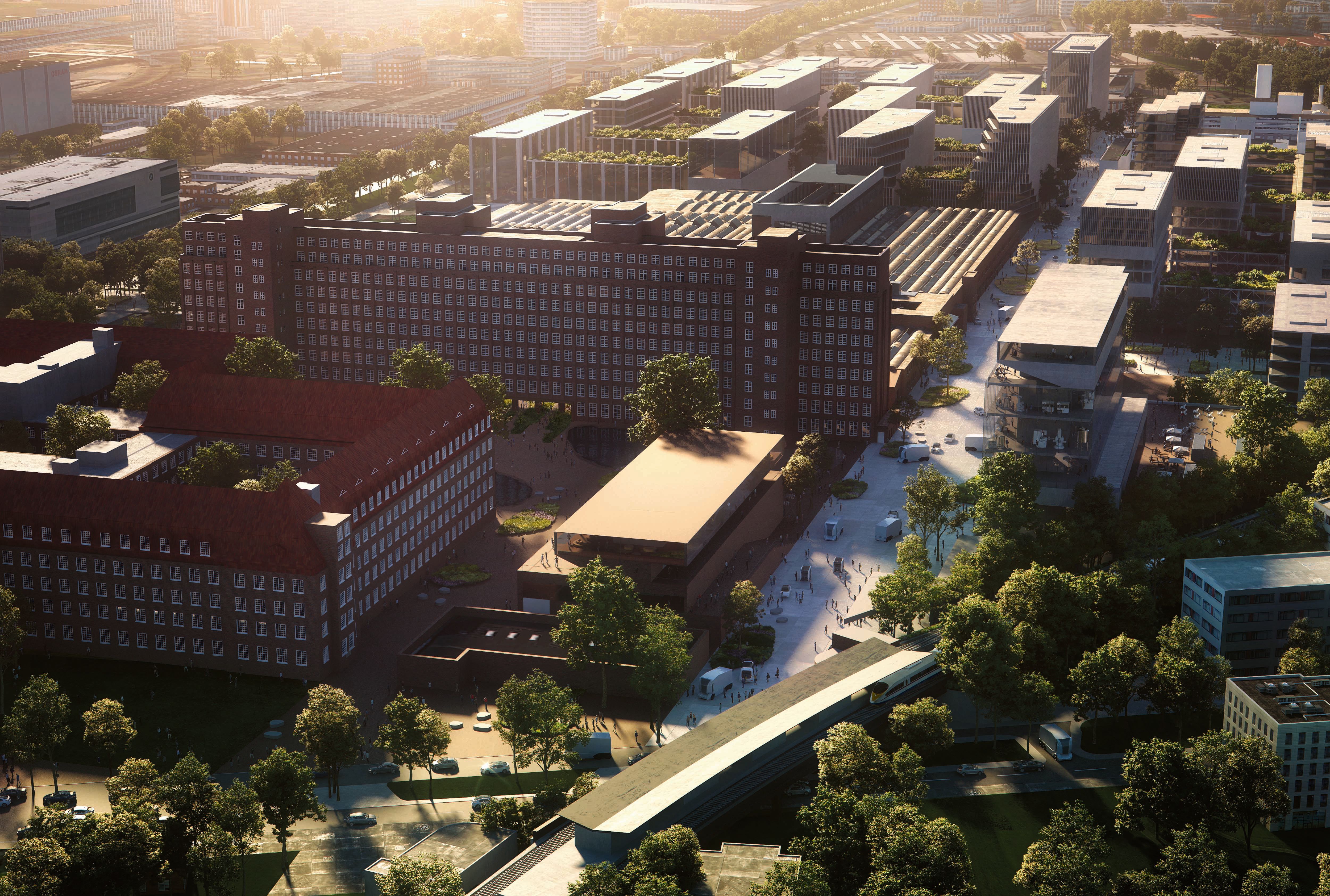 SIEMENSSTADT 2.0 Project Masterplan, mixed-use, office, residential, retail, leisure, mobility Location Berlin, Germany Client Siemens AG Year 2019 Status Competition design GRAFT’s master plan “Siemens Werk Stadt” for the Siemensstadt quarter in Berlin is characterized by its holistic and sustainable design strategy. The project envisages transforming the original Siemensstadt into a dynamic city for a multifaceted urban society. It incorporates the existing structure of the former Siemens factory grounds with the surrounding neighborhood of great architectural heritage. As a result, the existing Siemens Werk (the former factory) and the Siemens Stadt (its residential neighborhood) are melting into the new Siemens Werk Stadt).