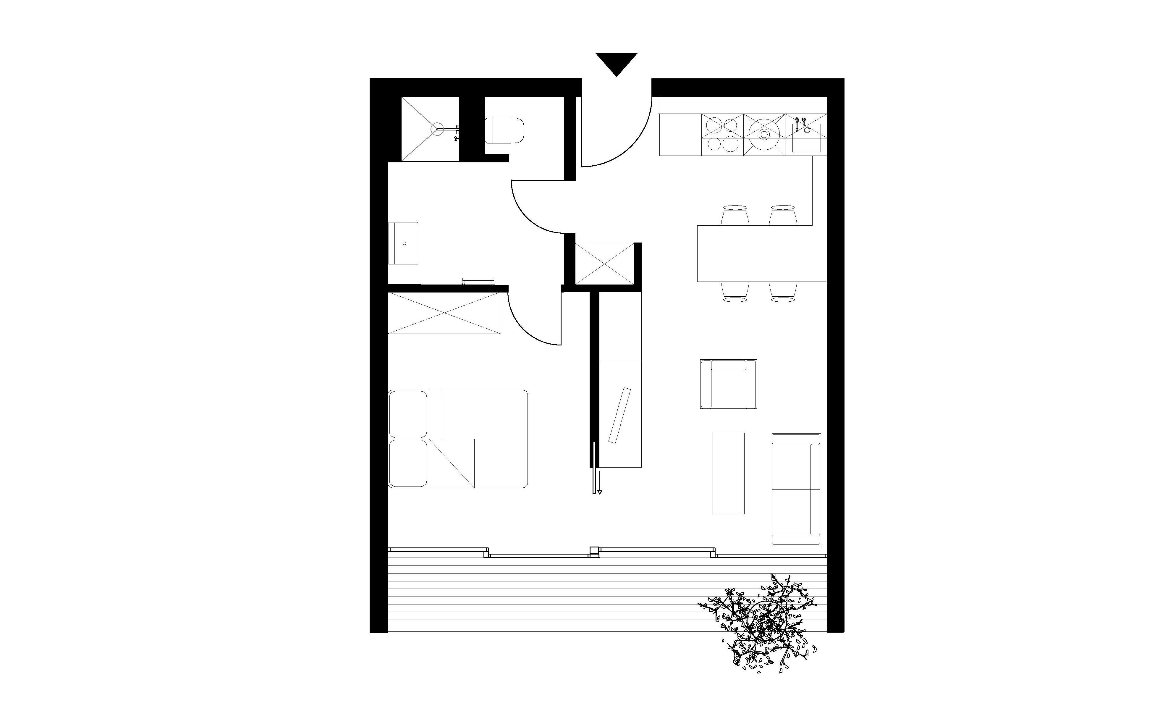 Paragon Apartments - Micro Apartment Plan