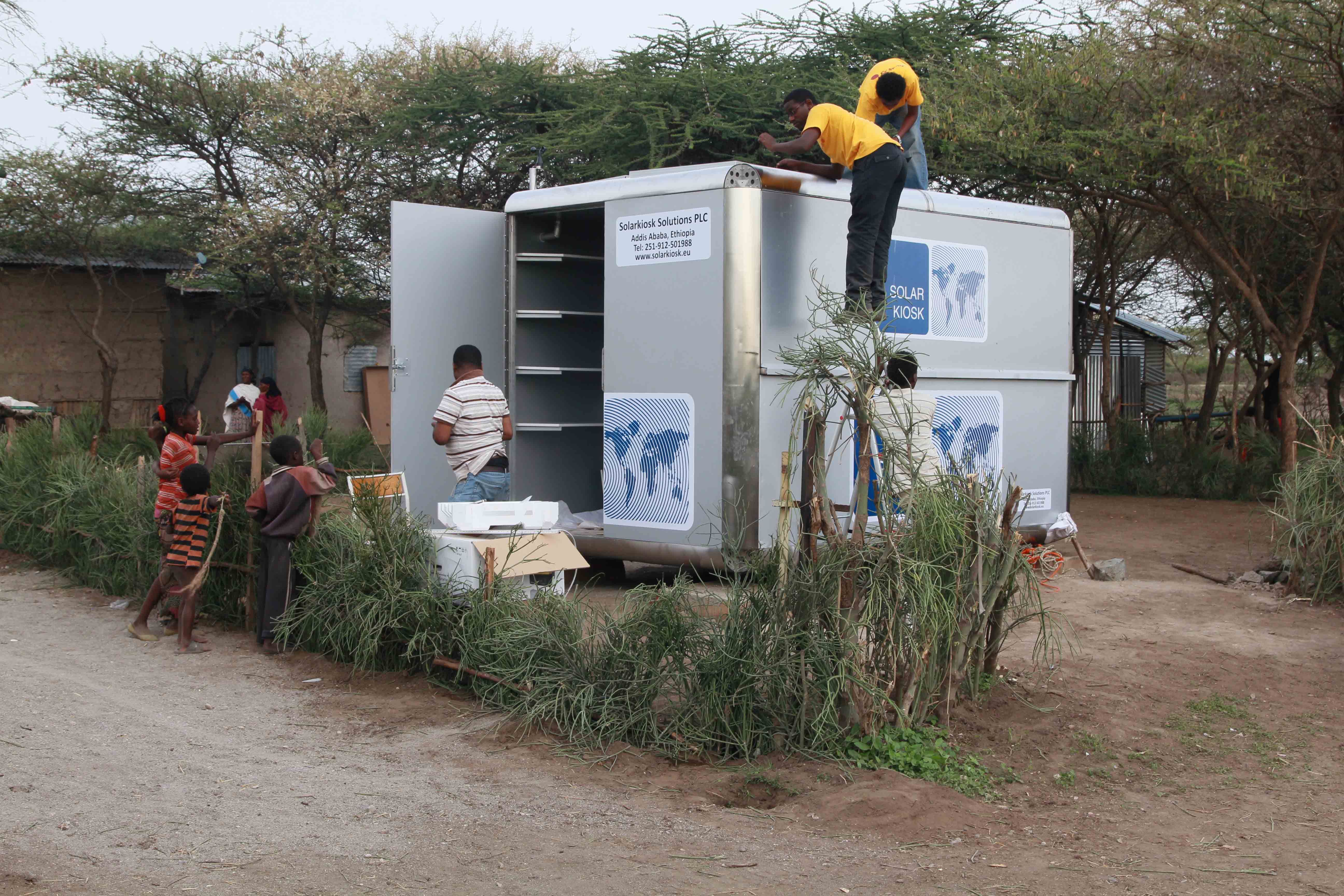 Der ursprüngliche Solarkiosk (c) GRAFT
