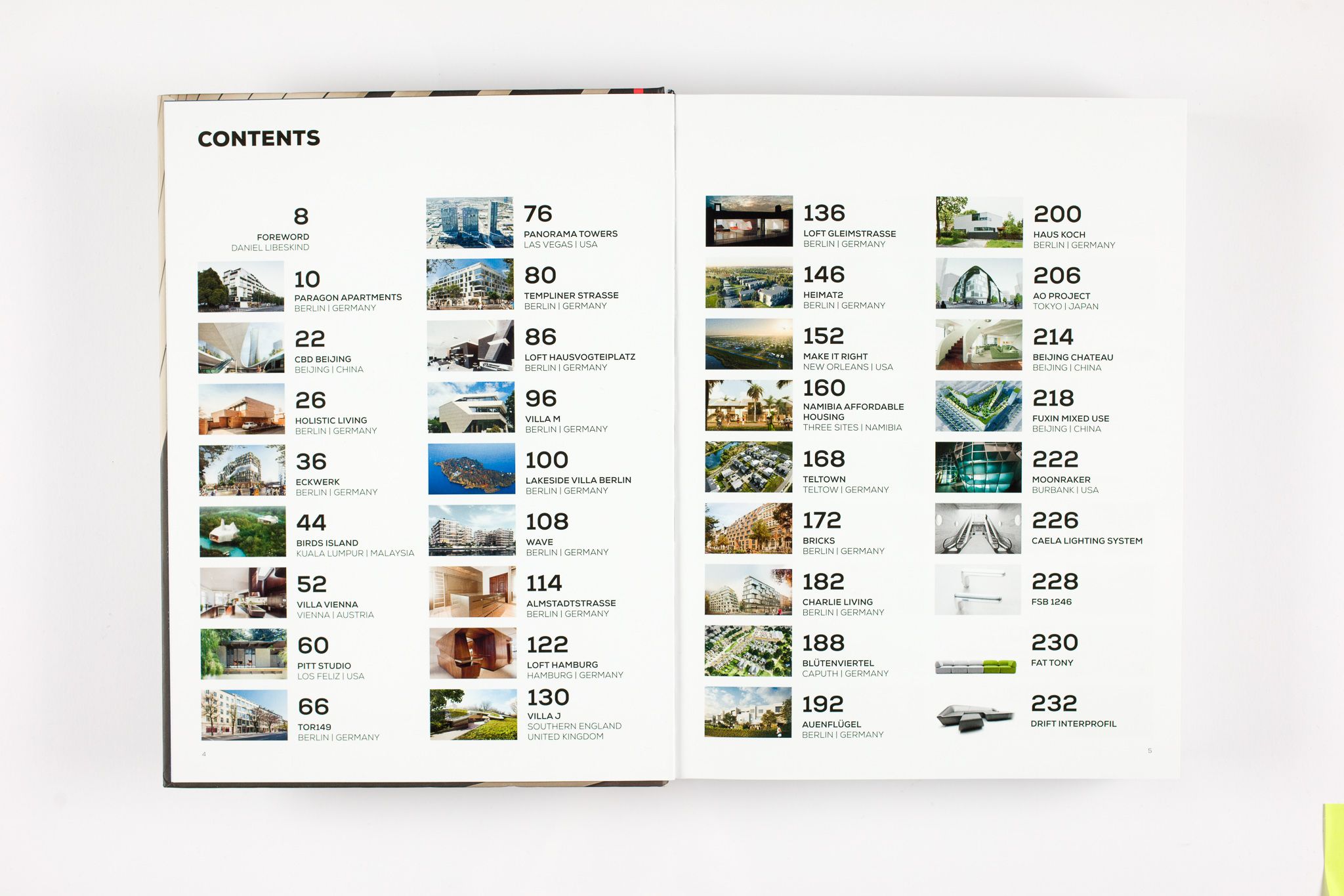 Home. Story. is the first publication entailing this broad variety of projects by GRAFT. On over 500 pages the reader finds around 60 projects, permanent as well as temporary housings, from mansions over luxury hotels, high rises to single-family houses, to name a few. Detailed plans and conceptual descriptions make the vision behind each project idea visible.