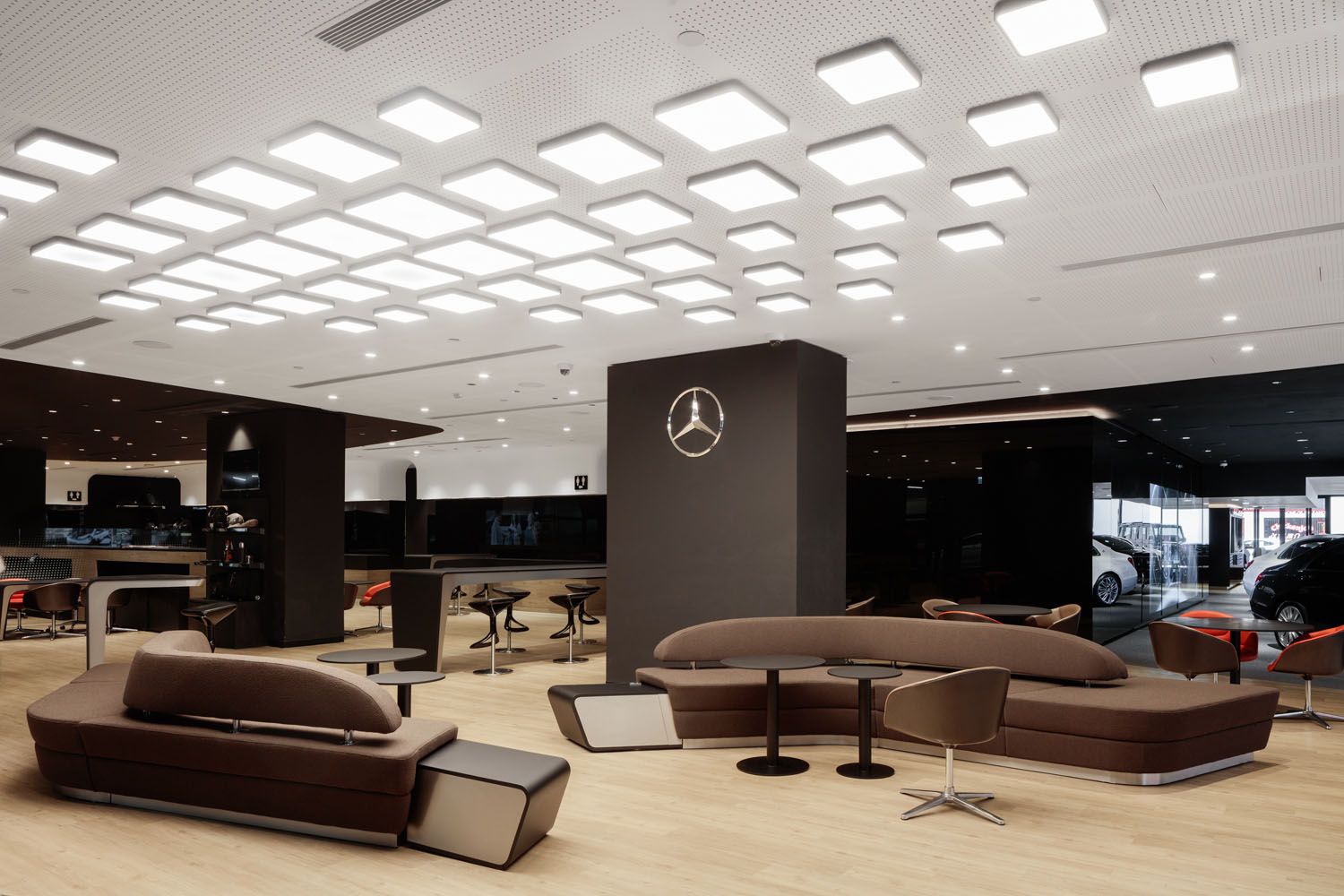 Mercedes-Benz dealership showroom interior
