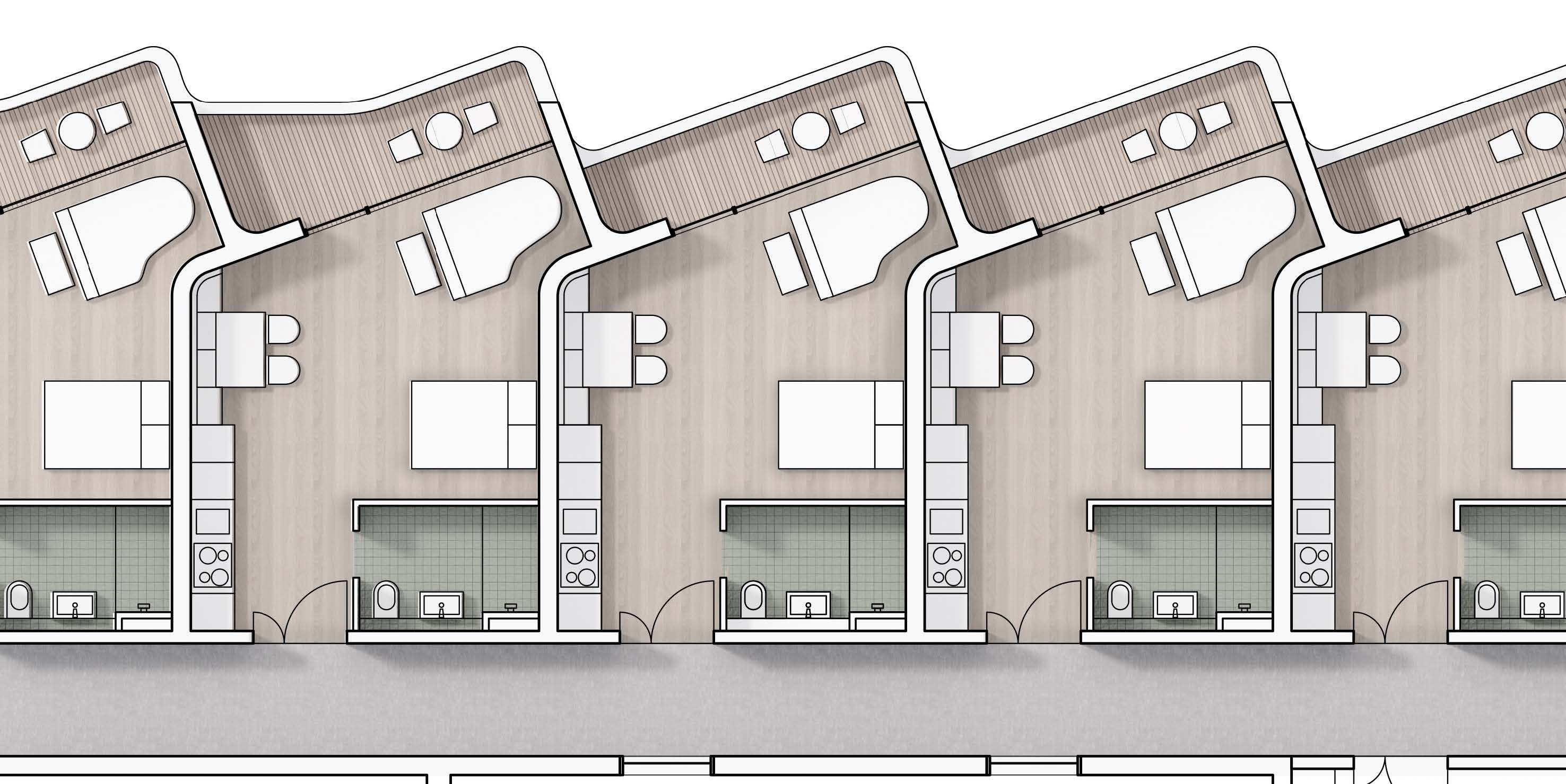 Student apartments Carl Bechstein Campus © GRAFT