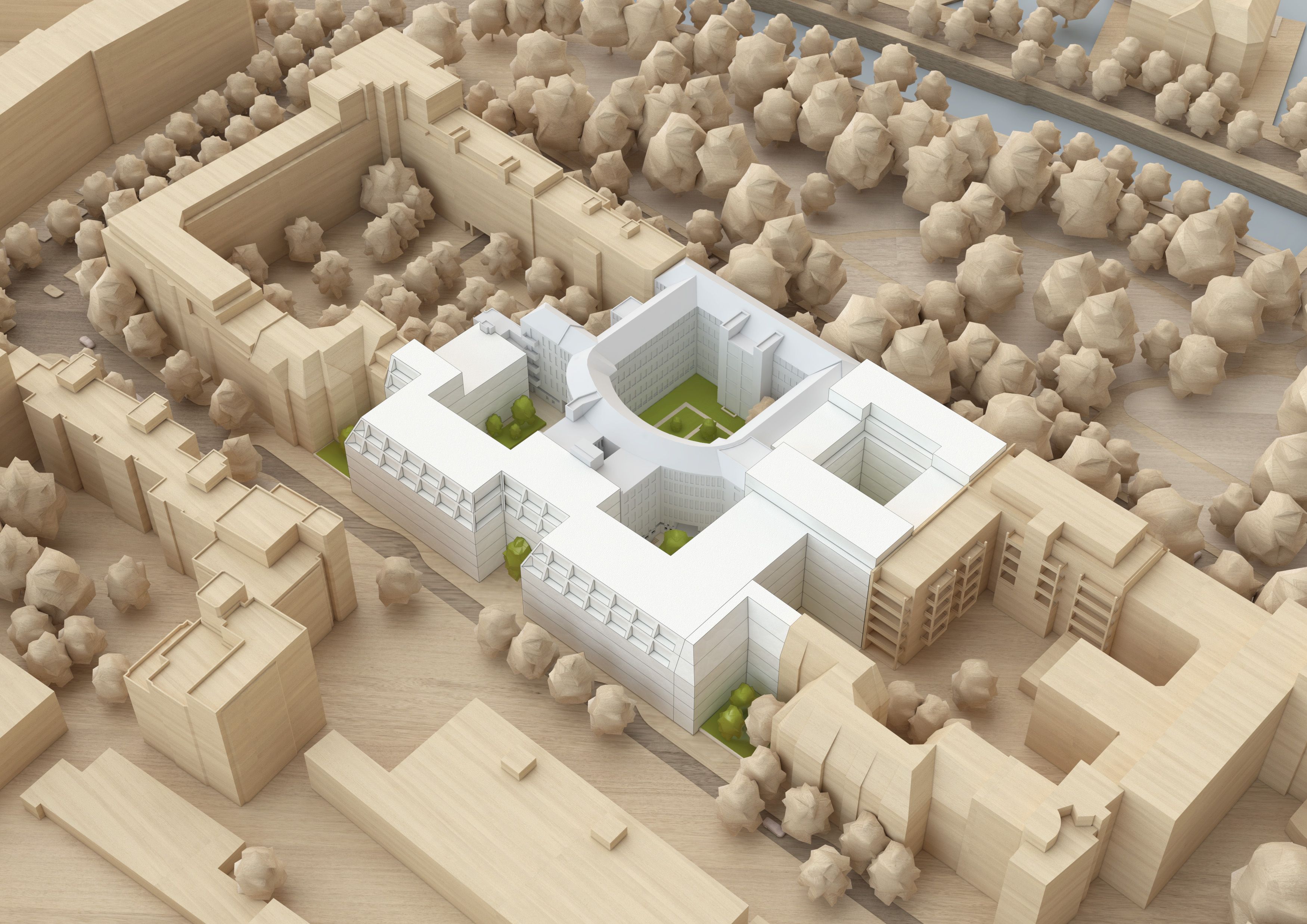 axonometric view of the site Am Karlsbad