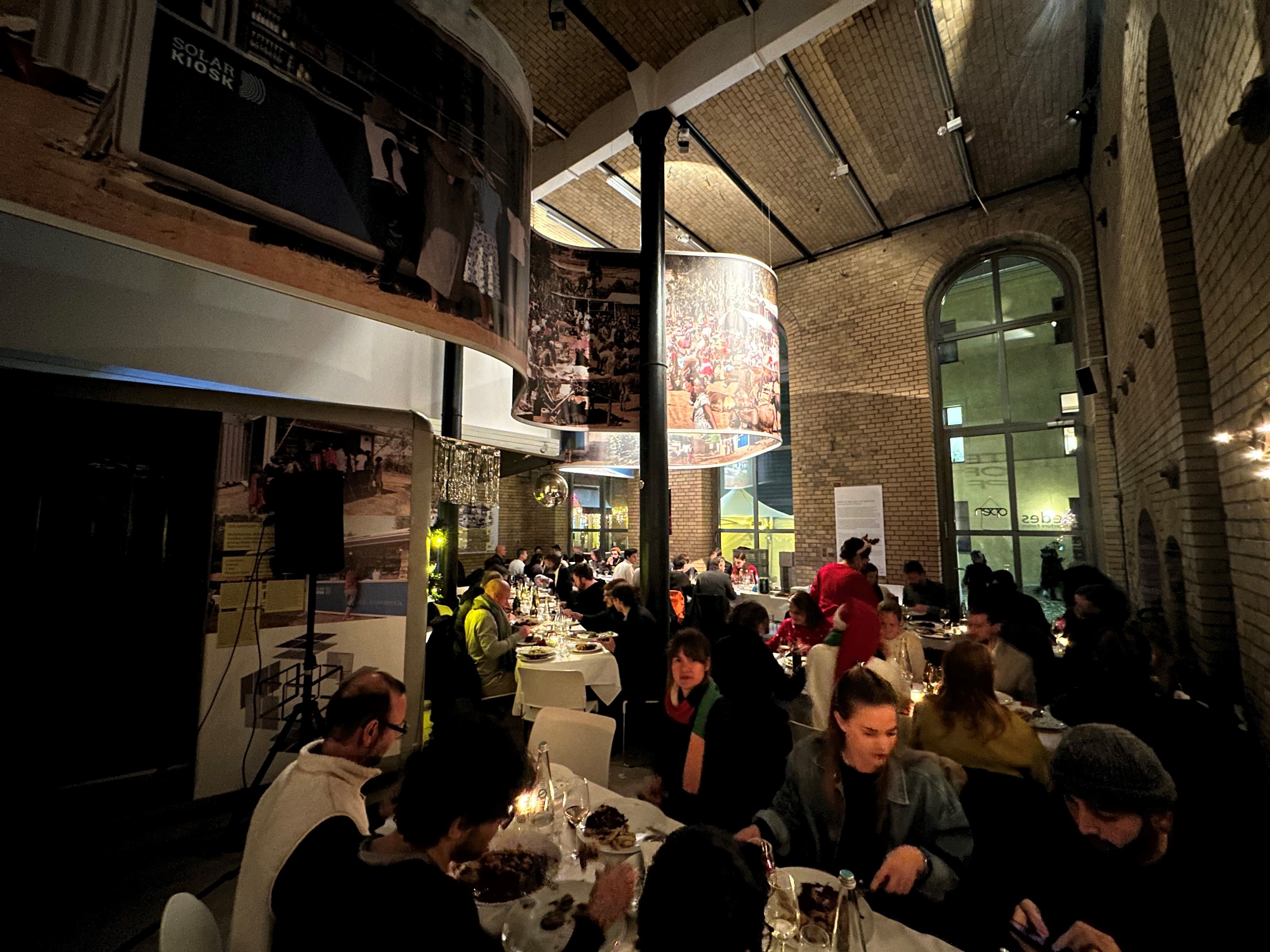 Christmas Party in the exhibition rooms of the Aedes Architecture Forum on the last day of the exhibition: December 5th, 2023 (c) GRAFT
