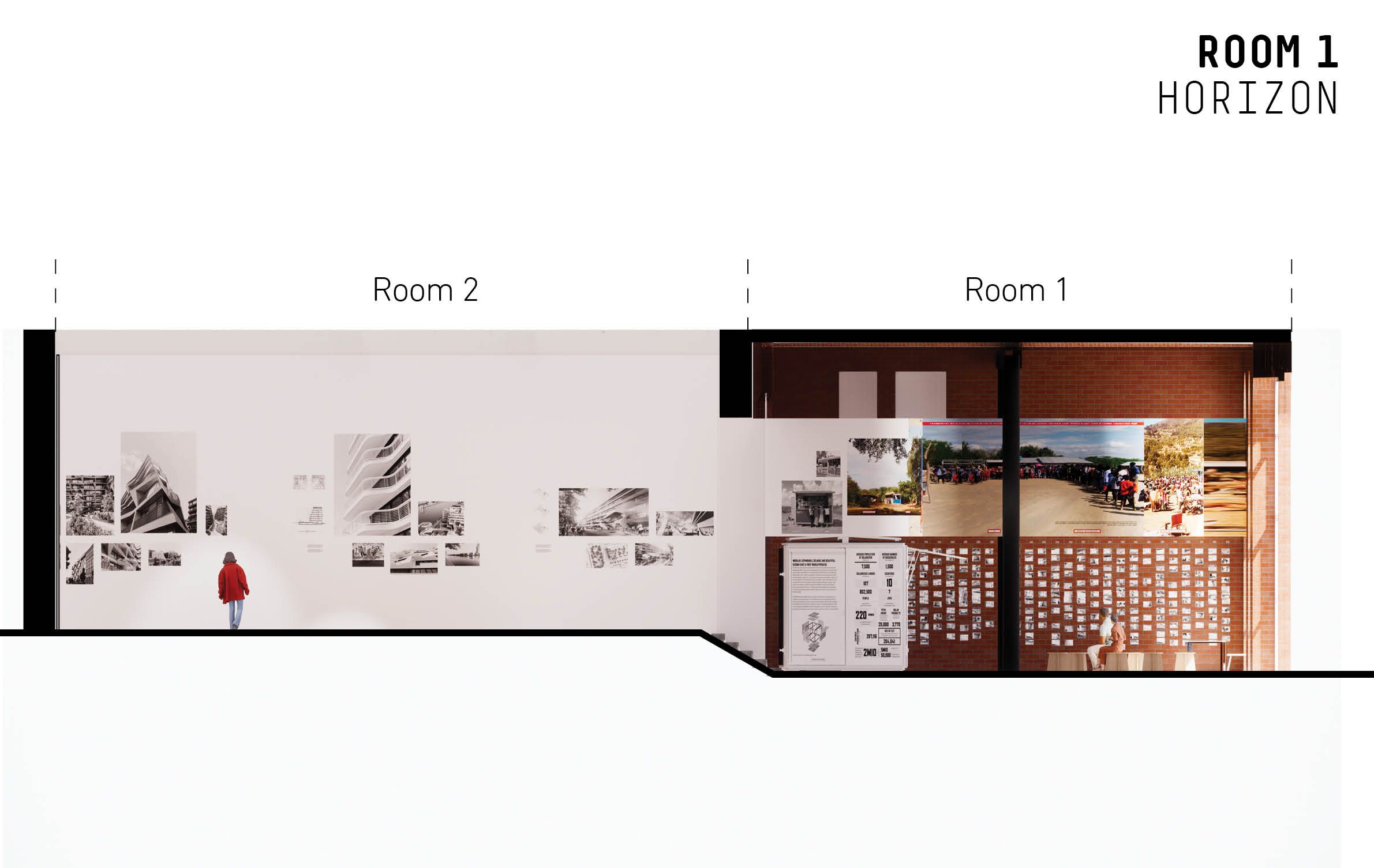 Bringing together the horizons of room 1 and room 2 (c) GRAFT