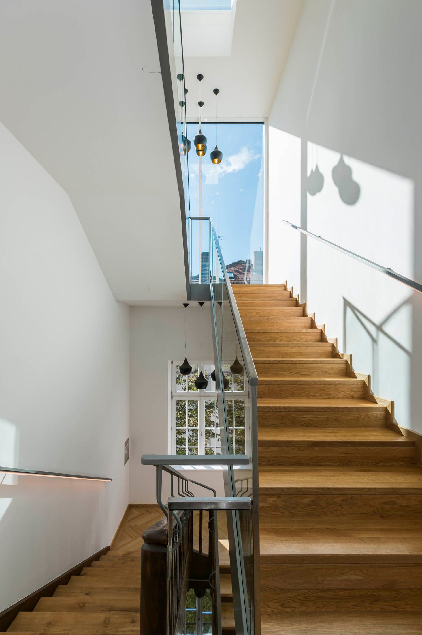 Staircase transition historic to modern