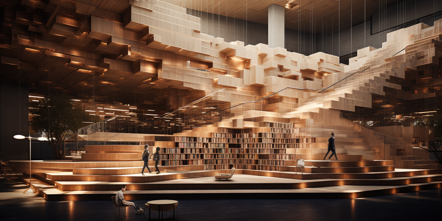 ZLB Berlin Library (c) GRAFT, created with Midjourney