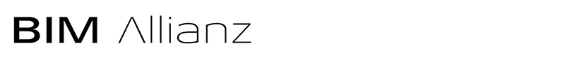 logo of the BIM alliance, black writing on white background