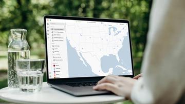 NordVPN-appens gränssnitt på en Mac-dator