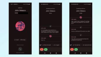 Captures d’écran de la fonctionnalité d’écran d’appel sur le Google Pixel 9a