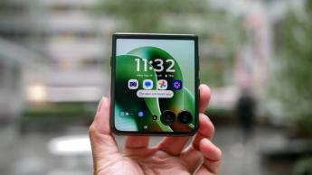 Motorola Razr Ultra 2025 held in hand.
