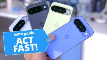 Fire Google Pixel 10-telefoner vist ved siden af hinanden