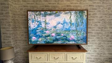 Умный телевизор Hisense Canvas 55 дюймов показывает на экране импрессионистскую картину