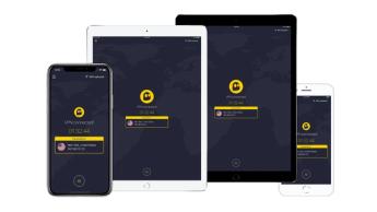 CyberGhost VPN-logotyp mot mörk bakgrund