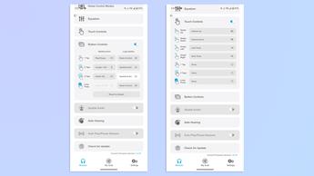 A compilation of screenshots showing the JLab app open on a Google Pixel 7 Pro