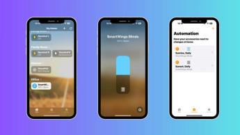 Capturas de pantalla de la app SmartWings mostrando funciones de la interfaz de usuario
