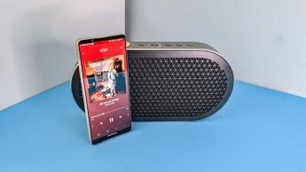 Dali Katch G2 tragbarer Bluetooth-Lautsprecher ausgestellt