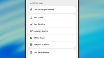 Funktionen för inkognitoläge i Google Maps på en smarttelefonskärm