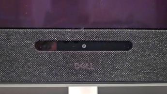 The Dell S3225QC's sensor close-up