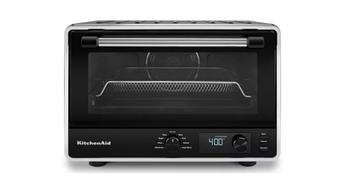 Horno tostador KitchenAid con controles digitales y diseño compacto