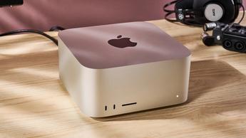 Apple Mac Studio stationær computer på et moderne skrivebord