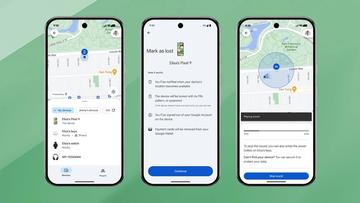 Gränssnittet för Google Hitta min enhet-appen på en Android-telefon