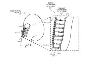Diagram, der illustrerer et Apple-hovedtelefonpatent med en berøringsfølsom sensor