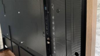 Hisense Canvas 55-inch TV rear of set showing connections