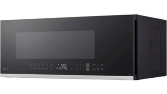 Microondas LG de 1.3 pies cúbicos para instalar sobre la estufa en acero inoxidable