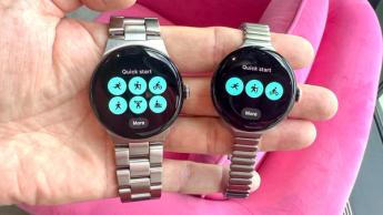 Google Pixel Watch 3 Smartwatch mit rundem Display