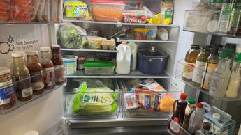 storage space in LG Smart InstaView refrigerator