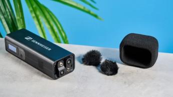 Sennheiser Profile Funkmikrofon-Set mit Lade- und Transportcase, USB-C- und Lightning-Adaptern, Blitzschuhhalterungen, zwei Mikrofonen und einem Empfänger