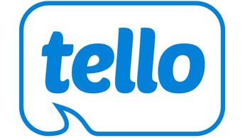 Logo Tello su sfondo bianco