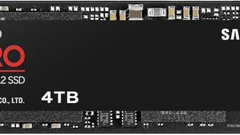 Samsung 990 PRO 4TB SSD on a white background
