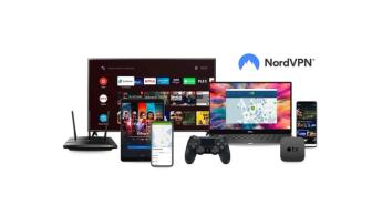안전한 VPN 서비스를 위한 NordVPN 로고