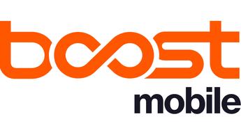 Logo Boost Mobile nei colori arancione e nero