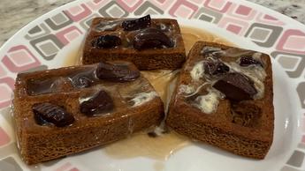Waffles de proteína cocinados en la freidora de aire Kalorik Vivid Touch