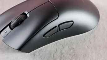 Close-up of side buttons on Razer DeathAdder V3 HyperSpeed