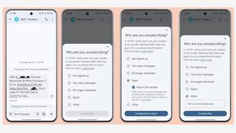 Avsluta prenumeration-knappen markerad i Google Messages-appen