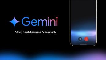 Google Gemini AI-logotyp på vit bakgrund