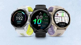 Relógio inteligente Garmin Forerunner 970 de alta resolução que exibe métricas de fitness