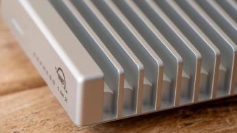 OWC Express 1M2 SSD enclosure on a table