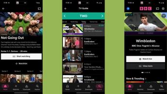BBC iPlayers startsida med utvalda TV-program
