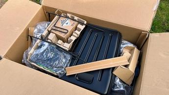 EGO POWER+ LM2135SP 21-in Cordless Lawn Mower being tested in writer's yard